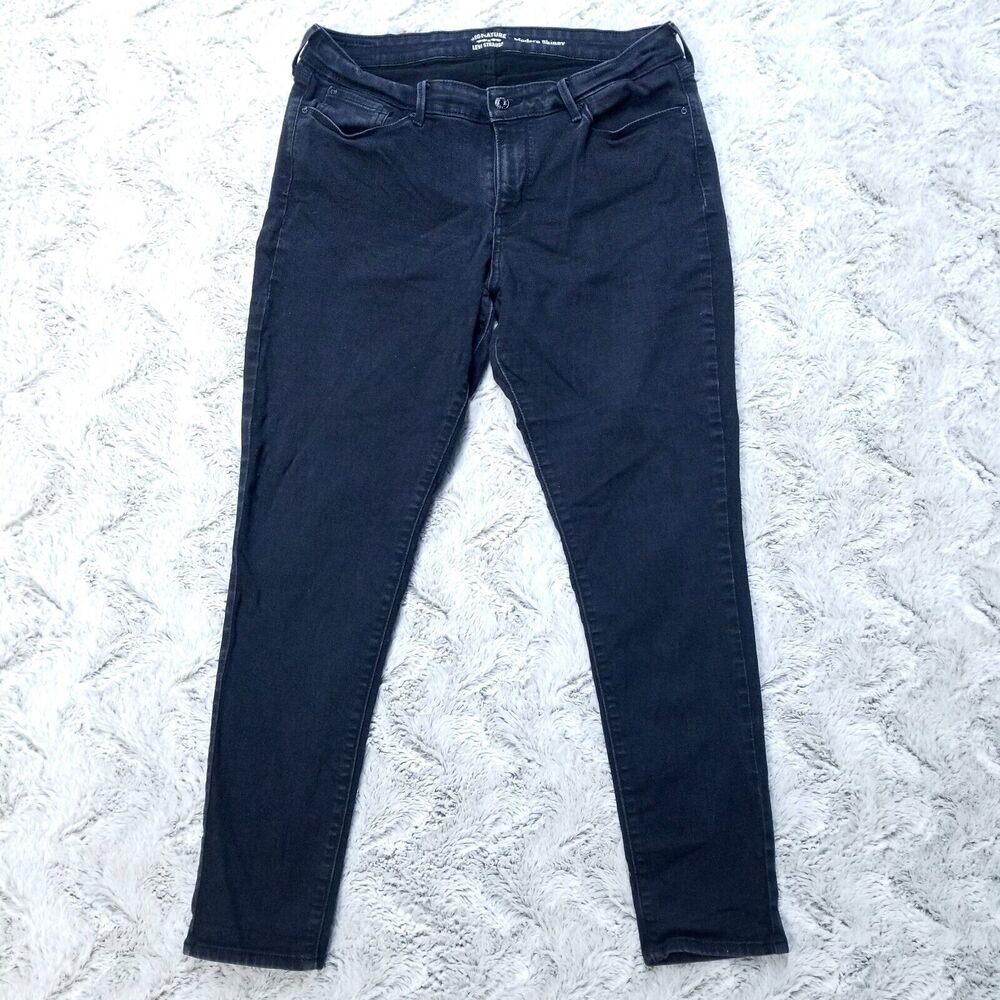 Levis Strauss Jeans Womens Size 18M Black Modern Skinny Dark Wash Denim